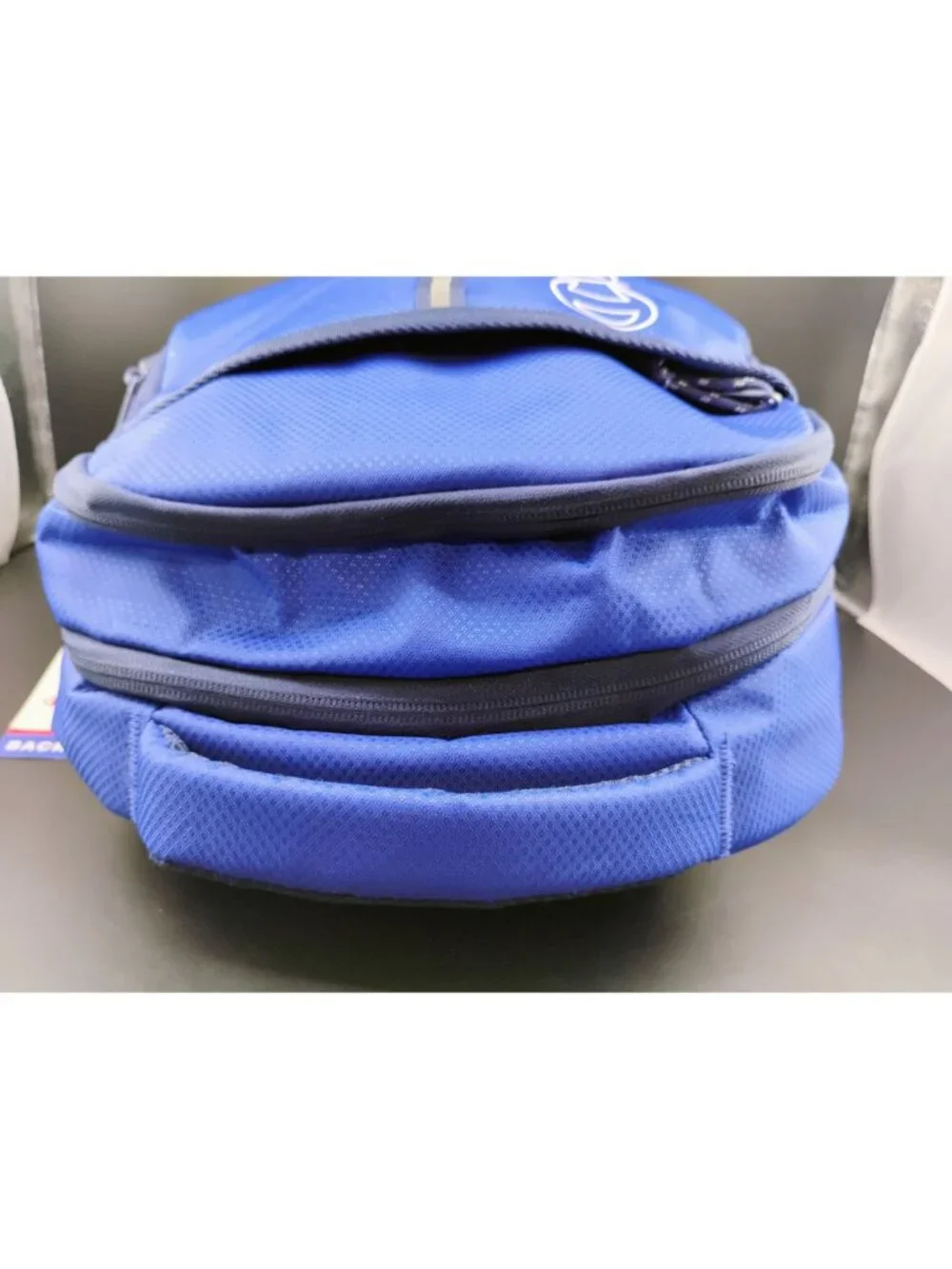 Champion Youth Blue Logo Backpack With Padded Straps & Mesh Pockets